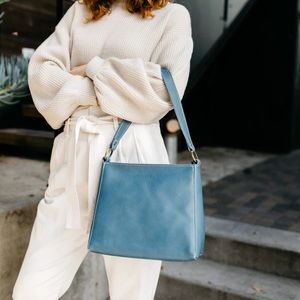 Brand new! Portland leather Triangle bag Bluebell